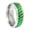 Silver Green, variant on Men Women's Luminous Nature Leaf Ring Retro Vintage Stainless Steel Band Ring Silver Green Size 12