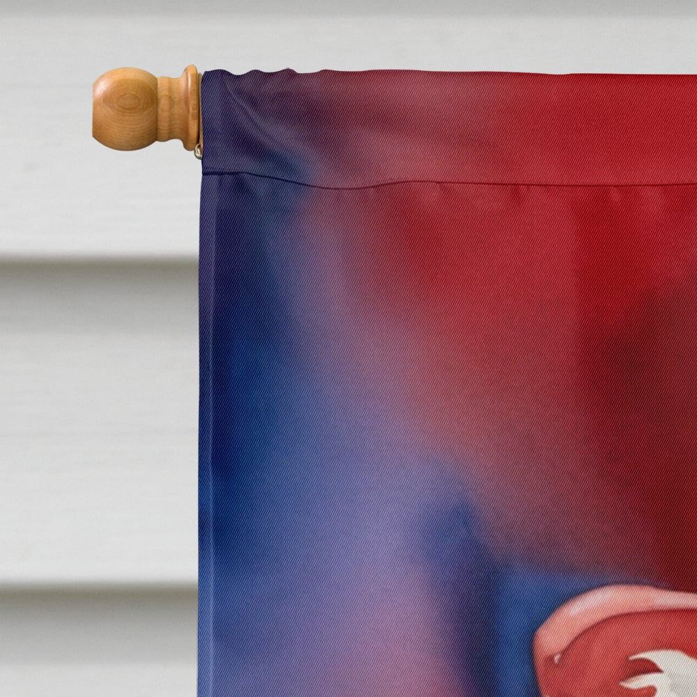 Komondor Patriotic American House Flag 28 in x 40 in