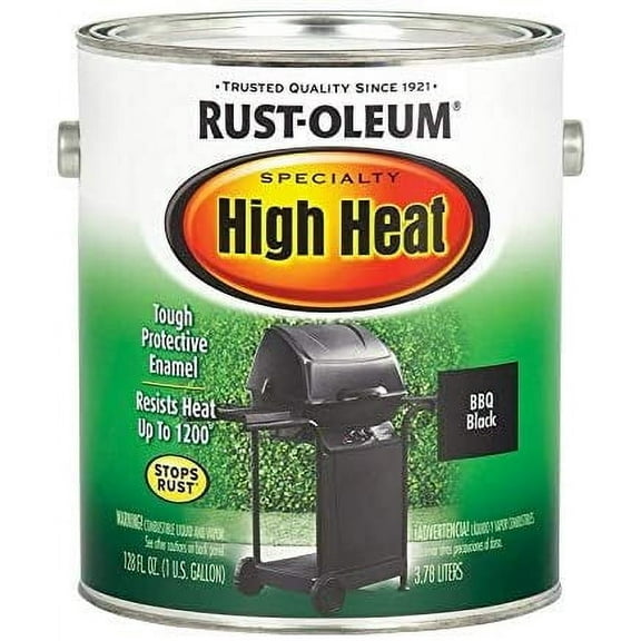 Rust-Oleum Specialty Satin BBQ Black Oil-Based High Heat Enamel 1 gal. - Case of: 2;