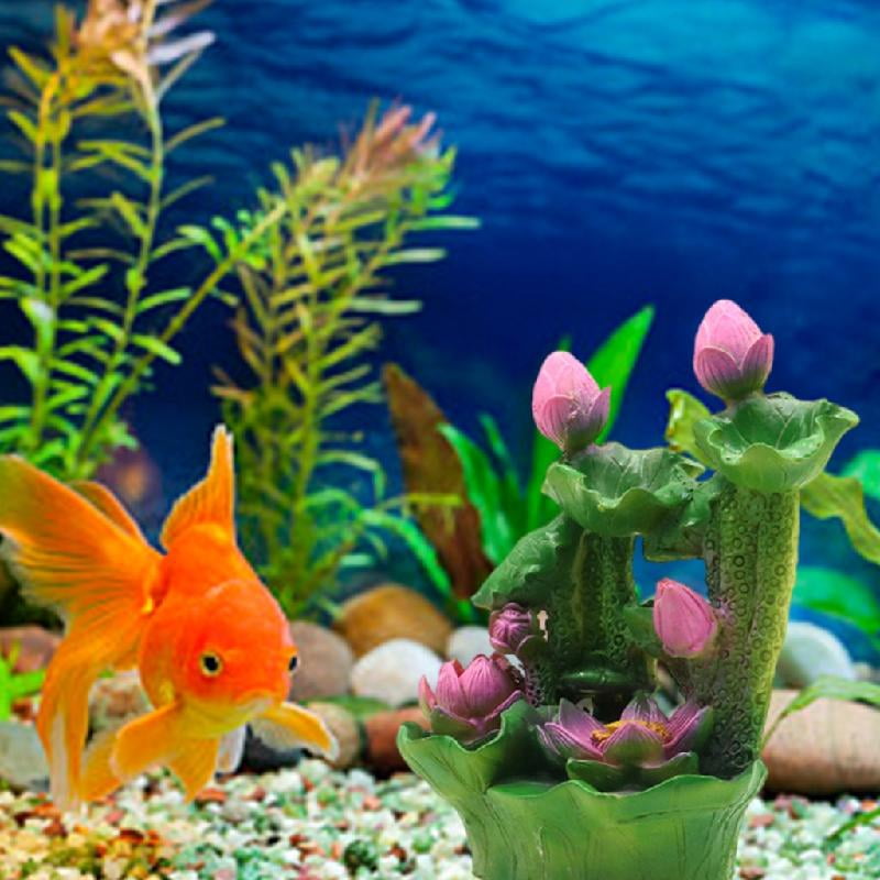 BQBQERT Fish Tanks Artificial Lotuses Simulation Landscape Large Plant FishTank Landscaping Fish Tanks Plant