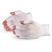 Sure Knit Seamless Knit Nylon Glove Liners, Lint-Free, Half-Finger, 12 pairs/pack