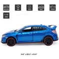 thumbnail image 2 of 2017 Civic Type R Modelo Coche Hatchback Deportes Coches De Juguete Fundidos A Presión Escala 1/32 Metal Pull Back Vehículos Fundidos A Presión Para Niños Puertas Luz Abierta Sonido Niños Juguetes Col, 2 of 5