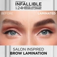 thumbnail image 2 of L’Oreal Paris Infallible 24H Brow Lamination, Eyebrow Gel, Lift & Laminate Eyebrows, Transparent Gel, 5ml, 2 of 5