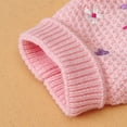 thumbnail image 5 of Pet Sweater Knitted Bulldog Chihuahua Clothing Cute Winter Autumn Warm Soft Dog Cat Crochet Waistcoat Fashion Embroidered Flower, 5 of 6