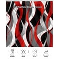 thumbnail image 5 of Red Stripe Wrap Around Bed Skirts for King Bed 16" Drop,Bed Skirt with Adjustable Elastic Belt Dust Ruffle Bed Valance for Bedroom Hotel Grey White Ombre Geometric Modern Abstract Bed Frame Cover, 5 of 7