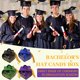 thumbnail image 1 of Caja de dulces de graduación | Forma de sombrero doctoral con borla | Caja de regalo plegable de bricolaje para pequeños accesorios o dulces | Favor de la fiesta de graduación | Paquete de 50, 1 of 7