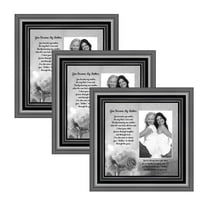 Picture Frame Set, 3 Piece Customizable Gallery Multi pack, 3-8x8, for Tabletop or Wall Display