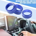 thumbnail image 2 of Unique Bargains Power Volume Tune 4WD Switch Knob Cover Ring for Toyota Tundra 2014-2021 Aluminum Alloy Blue (Set of 3), 2 of 6