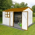 thumbnail image 2 of 10x8 FT Metal Storage Shed Outdoor, 80 Sq Ft Steel Garden Shed with Vent, Lockable Door, Backyard Tool Storage House, Weather Resistant, 2 of 5