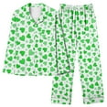 thumbnail image 3 of Luxalzxs Valentines Day Pajama Sets for Women Button-Down Soft Long Sleeve 2 Piece PJ Set Sleepwear Loungewear Homewear, 3 of 4
