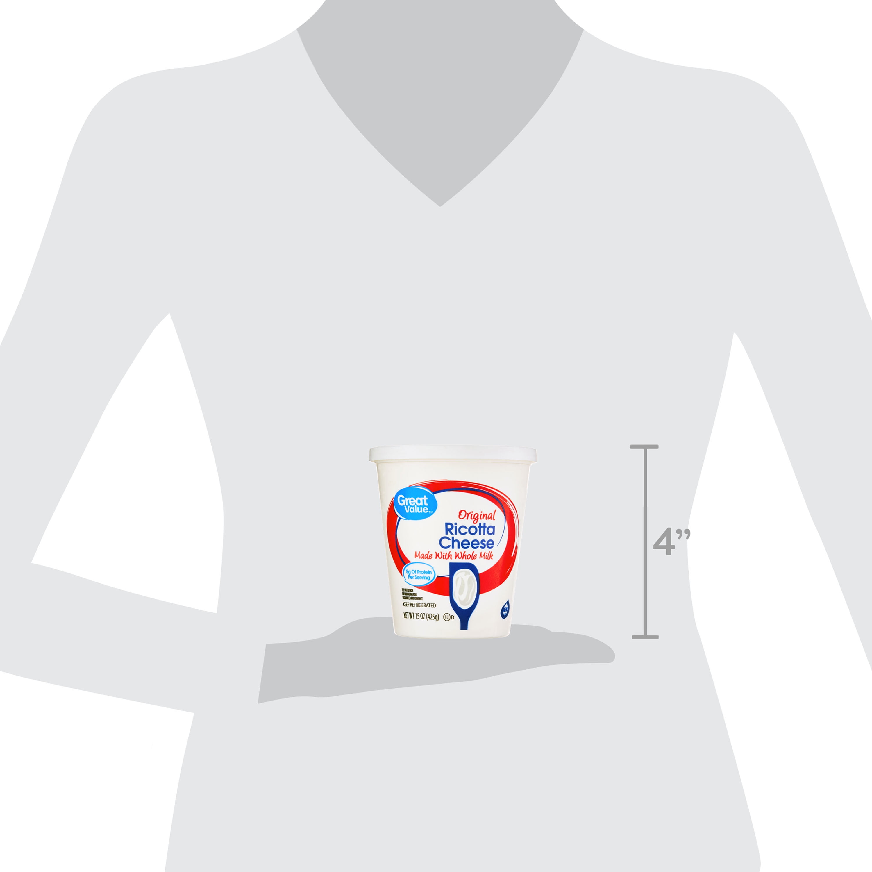 Buy Great Value Original Ricotta Cheese, 15 oz Online at Lowest Price