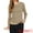 Brown, variant on DARING DIVA Striped Round Neck Fall Winter Pullover Sweater Tops XS White