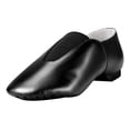 thumbnail image 2 of Linodes Chaussure de Jazz en Cuir pour Femmes avec Dessus Élastique Noir 9M, 2 of 4