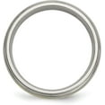 thumbnail image 3 of Chisel Titanium Brushed Center with 14k Gold Inlay 6.2mm Ridged Edge Band - Ring Size 13.0, 3 of 8
