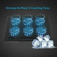 thumbnail image 4 of Laptop Cooling Pad, Laptop Cooler with 6 Quiet Fans for 12-17 Inch Notebook Gaming Fan Stable Stand, 7 Height & Wind Speed Adjustable, 2 USB Port & Phone Holder (Black), 4 of 4