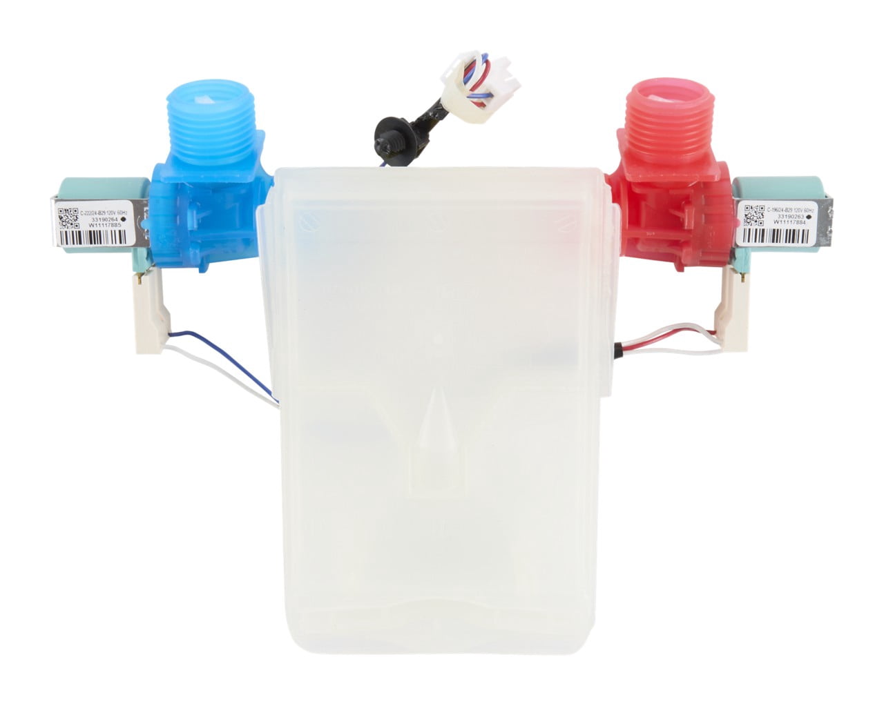 Whirlpool W11222849 Genuine OEM Laundry Center Washer Water Inlet Valve Assembly Replacement Part - Replaces W11176115, W11095119, and W11177399
