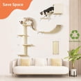 thumbnail image 3 of 5-in-1 Cat Wall Shelves for 16 Inch Drywall: Space-Saving Wall Mounted Cat Shelves with Climbing, Perch & Lounge, 3 of 6