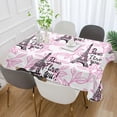 thumbnail image 5 of GZHJMY Eiffel Tower Tablecloth, Rectangle Waterproof Washable Polyester Table Cover for Picnic Dinner Holiday Party Decor, 54 x 54 Inch, 5 of 7