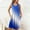 Blue, variant on Knee Length Moo Moos for Women Green Pleated Cute House Dress Gradient Sleeveless Sleep Tanks with Pockets