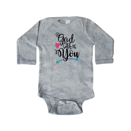 

Inktastic God Gave Me You Arrow and Heart Gift Baby Boy or Baby Girl Long Sleeve Bodysuit