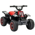 thumbnail image 1 of Qaba 6V Kids ATV Quad, 4 Wheeler Electric Ride on Car w/ Headlights, Black, 1 of 10