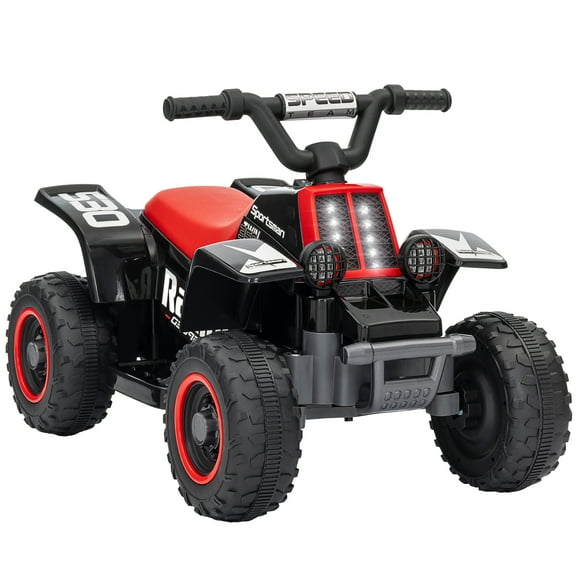 Qaba 6V Kids ATV Quad, 4 Wheeler Electric Ride on Car w/ Headlights, Black