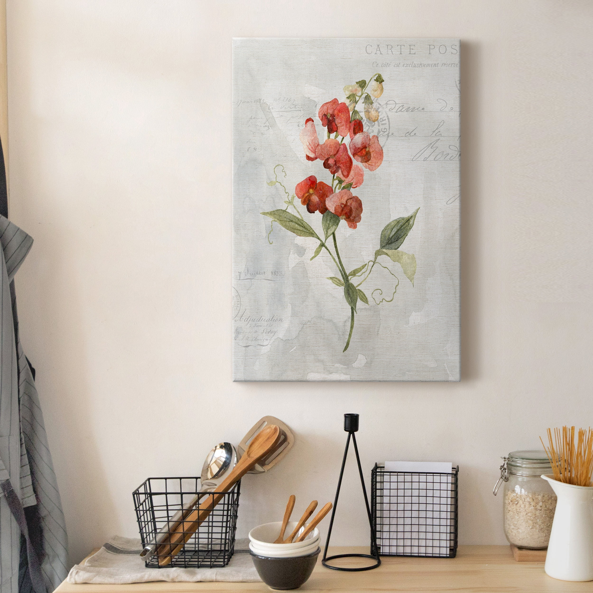 Linen Sweet Pea Premium Gallery Wrapped Canvas - Ready to Hang - 32 x 48