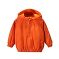 thumbnail image 2 of Spazoro Toddlers Girls Outwear Jackets, Warm Casual Winter Cute Hooded Coats for Girls Orange Size 80 3 Months, 2 of 5