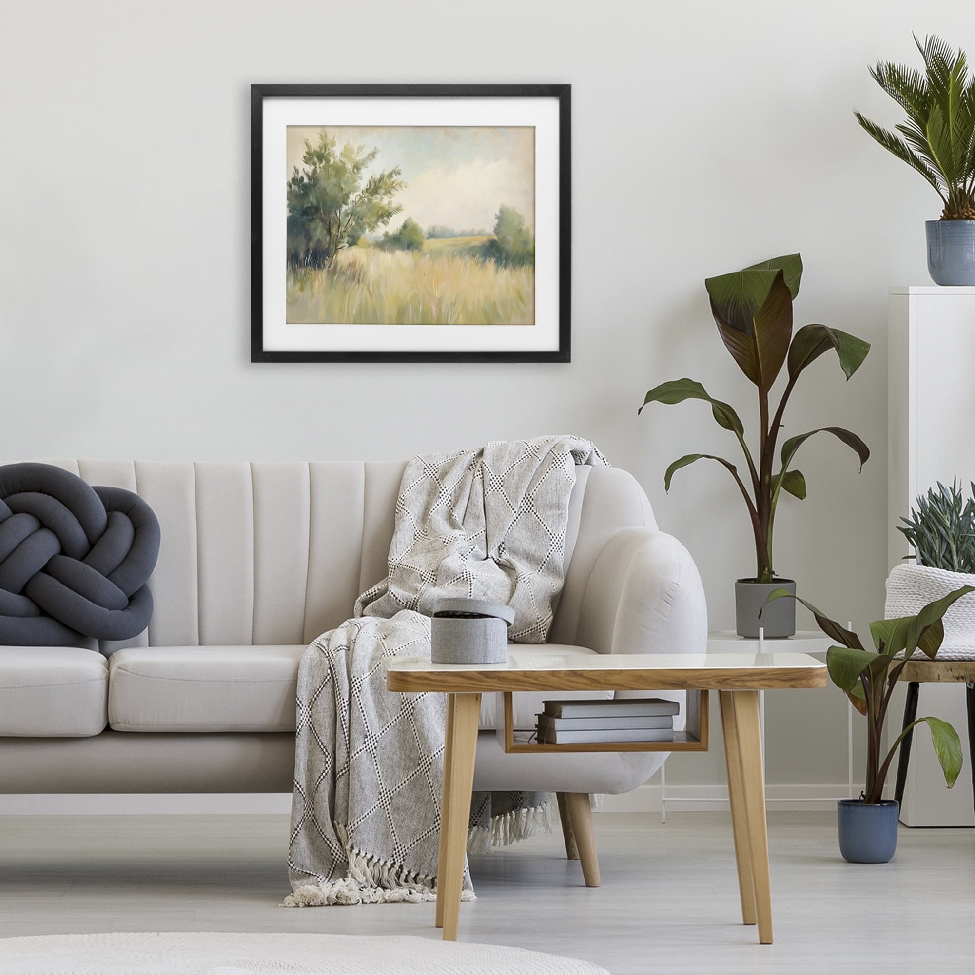 Stupell Industries Summer Green Meadow Black Framed Print Under Glass, design by Kim Allen