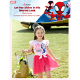 thumbnail image 5 of Marvel Ghost-Spider Girls Romper Dresses Pink Graphic Tutu Skirt Jumpsuits Halloween Birthday Gifts Outfit Baby Toddlers 2T, 5 of 11
