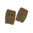 thumbnail image 3 of YESTUNE Women Winter Cable Knit Leg Warmers Cute Owl Eyes Boot Cuff Topper Ankle Socks, 3 of 19