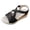 Black, variant on Espadrilles Shoes for Women Closed Toe Wedge Sandals with Elastic Ankle Strap Jute Wrapped Sole Summer Breathbale Walking Heels Brown Size 8.5