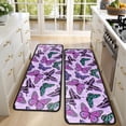 thumbnail image 4 of Kitchen Rugs Sets Of 2,Purple Butterfly Pattern Anti Fatigue Kitchen Mat Rugs Non Slip Washable,Decorative Kitchen Floor Mats for Kitchen,Sink,Laundry,17"x47"+17"x47", 4 of 5
