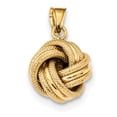 thumbnail image 1 of 14k Yellow Gold Love Knot Necklace Charm Pendant, 1 of 6