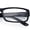 Black - Clear, variant on SA106 Narrow Rectangular Classic Plastic Pimp Mens Sunglasses All Black
