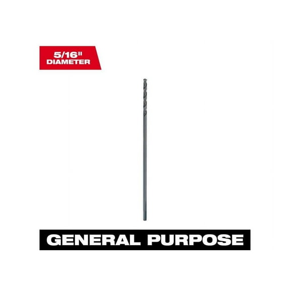 Milwaukee 48-89-2773 5/16" x 12" Aircraft Length Black Oxide Drill Bit