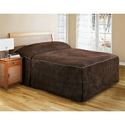 Faux Suede Bedspread, Chocolate