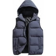 thumbnail image 1 of Chaleco acolchado de invierno para hombre con capucha extraíble para exteriores, 1 of 5