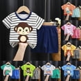 thumbnail image 5 of mgoYE Toddler Baby Girls Clothes Set Size 3-9 Months Fashion Casual Short Sleeve Printed Tops and Short Pants Sets 4Pcs Girls Shorts Set for 3-24 Months 2-6 T, 5 of 6