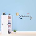 thumbnail image 2 of Just Swimming Cute Colorful Fishes Swimming Quote Silhouette Design Wall Art Sticker Designs Vinyl Stickers For Home House Walls Rooms Windows Bedroom Decoration Size (28x28 inch), 2 of 3