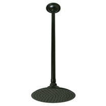 Kingston Brass K236K25 Trimscape 7-3/4 Inch Round Raindrop Brass Shower Head with 17-Inch Ceiling Mount Shower Arm in Oil Rubbed Bronze