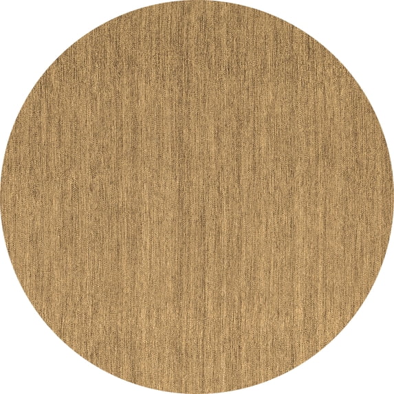 Ahgly Company Indoor Round Abstract Brown Contemporary Area Rugs, 6' Round