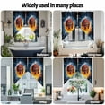 thumbnail image 6 of Swag Curtains Valances for Windows, Fire and Ice Basketball Sports Short Kitchen Window Curtains Over Sink, Blue Cafe Curtains Panel Set Of 2,Rod Pocket, 36 Inches Length, 6 of 8