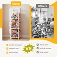 thumbnail image 6 of CONCETTA Toy Storage Organizer, Wooden Toy Holder Cage - Holds 40+ Plush Toys, Sturdy Wood & Steel Screw Construction for Toddler Room, Playroom, Bedroom, White, 6 of 8