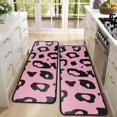 thumbnail image 4 of Kitchen Rugs Sets Of 2,Pink and Black Of Leopard Print Anti Fatigue Kitchen Mat Rugs Non Slip Washable,Decorative Kitchen Floor Mats for Kitchen,Sink,Laundry,17"x47"+17"x47", 4 of 5