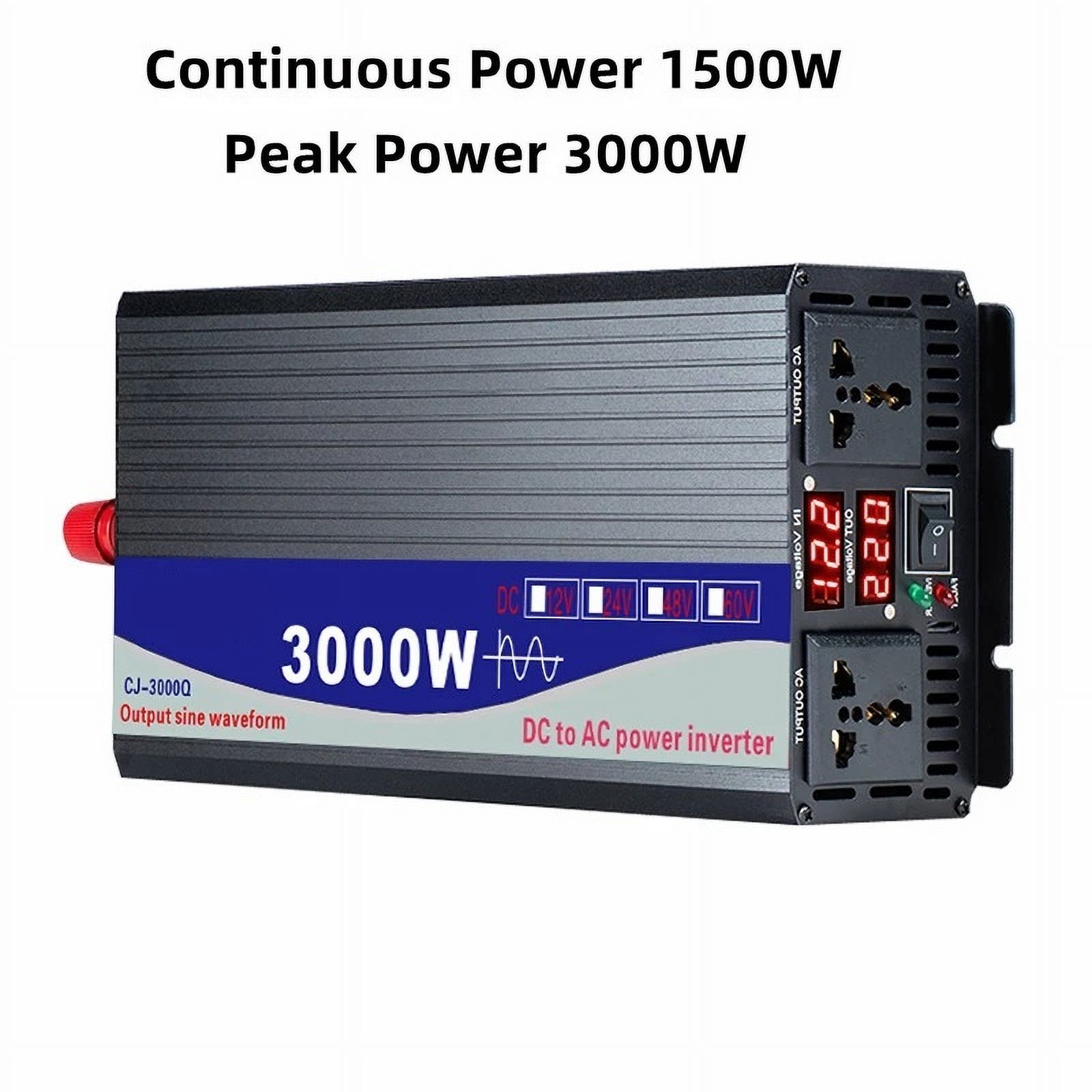 3000/4000/5000W Inverter DC 12V 24V 48V To AC Convertor Transformer Solar Double Digital Display Power Inverter ,High-efficiency Conversion