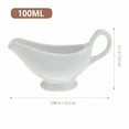 thumbnail image 2 of ACDANC Ceramic Gravy Boats Porcelain Saucier Sauce Boats Seasoning Storage Container, 2 of 7