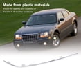 thumbnail image 4 of Front Bumper Strip Moulding Trim Chrome Front Bumper Strip Cover Weatherproof Plastic Replacement for 300 3.5L 2005 - 2010, 4 of 7
