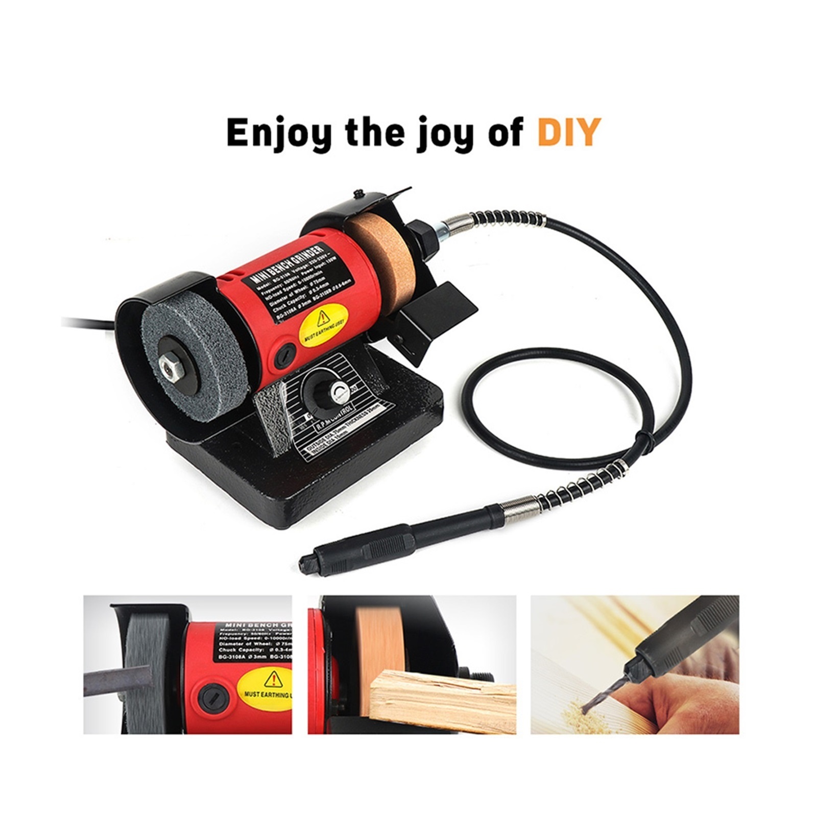 150W Multi-purpose Mini Benchs Grinder Polishing Machine For Jade Jewelry Adjustable Speed Polisher Sanding Grinding machine ,Widely Use