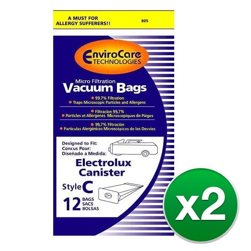 Type C 2 Pack 805 Replacement Vacuum Bag for Electrolux 488809 